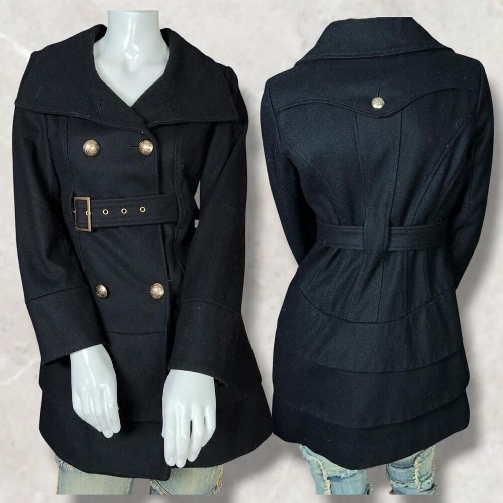 y2k guess trench coat wool size small/medium